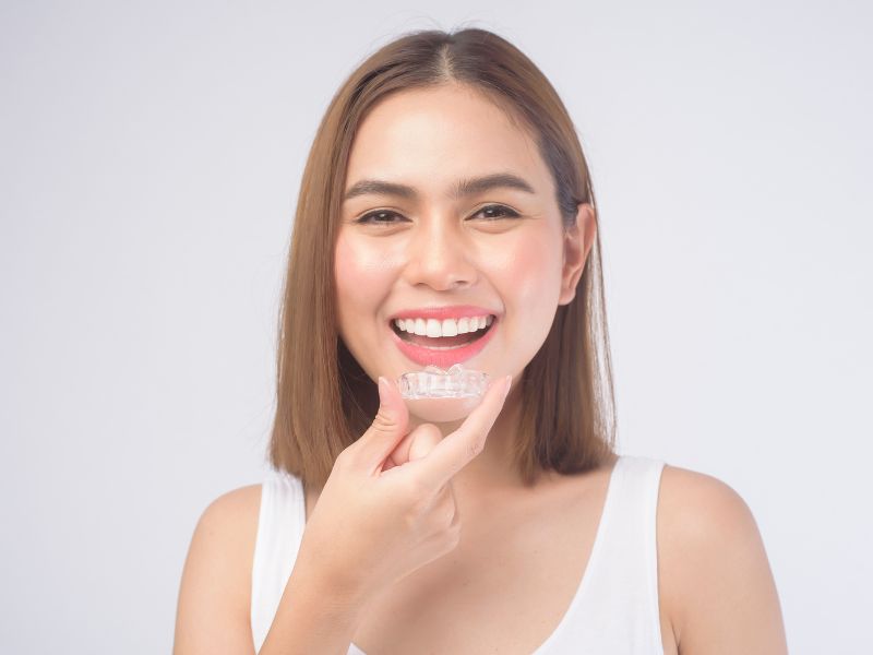 Man with nightguard in place