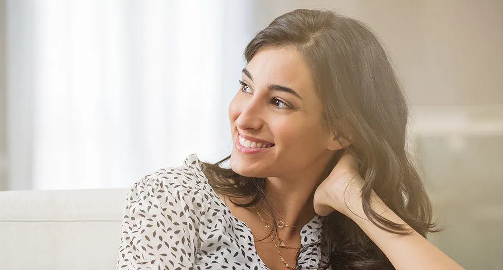 Woman with healthy teeth and gums