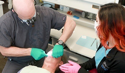 Park City implant dentist placing dental implants in Park City
